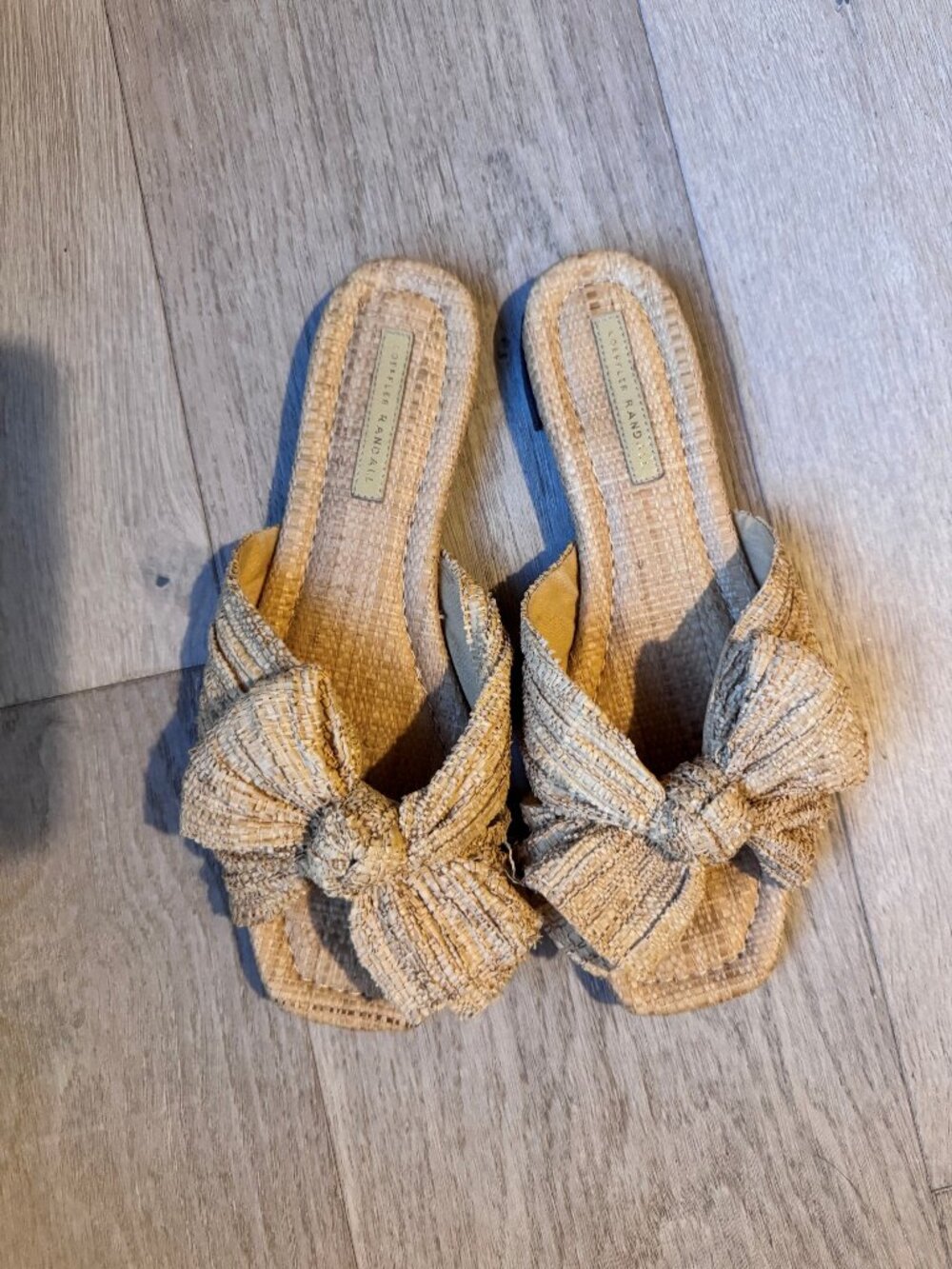 Loeffler Randall Daphne Bow Slide in Natural - Normally $250 - Steal for $50